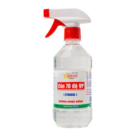 Cồn 70 độ Vĩnh Phúc có vòi xịt diệt khuẩn dụng cụ y tế, bề mặt trong y tế (500ml)