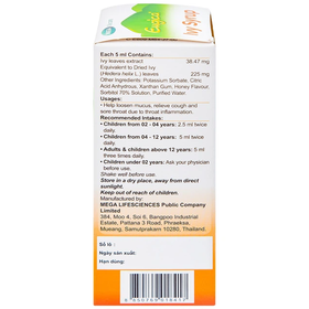 Siro Eugica Ivy MEGA We care hỗ trợ giảm ho, giảm đờm (100ml)