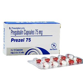 Thuốc Prezel 75 điều trị đau thần kinh trung ương, động kinh cục bộ (3 vỉ x 10 viên)