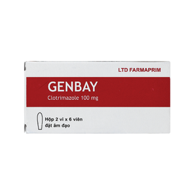 Viên đặt âm đạo Genbay Farmaprim điều trị nhiễm khuẩn, viêm, nấm (2 vỉ x 6 viên)