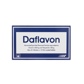 Thuốc Daflavon hỗ trợ điều trị triệu chứng liên quan đến suy tuần hoàn tĩnh mạch bạch huyết (Hộp 60 viên)