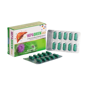 Thuốc Hepaqueen Gold điều trị gan nhiễm mỡ, rối loạn chức năng gan mạn tính (6 vỉ x 10 viên)