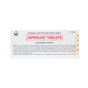 Viên nén Japrolox Tablets 60mg Daiichi điều trị viêm khớp dạng thấp mạn tính, viêm xương khớp (2 vỉ x 10 viên)