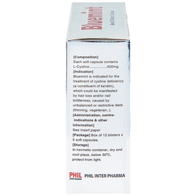 Thuốc Bluemint hỗ trợ điều trị viêm da, sạm da, tàn nhang (12 vỉ x 5 viên)