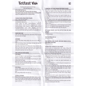 Thuốc Telfast Kids 30mg Sanofi điều trị viêm mũi dị ứng, mề đay cho trẻ em (1 vỉ x 10 viên)
