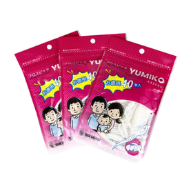 Tăm chỉ nha khoa Yumiko Kazoku giúp làm sạch những mảng bám thức ăn thừa trong kẽ răng (bịch 40 cây)