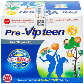 Thực phẩm bảo vệ sức khỏe Pre-Vipteen 3 (20 gói x 2g)