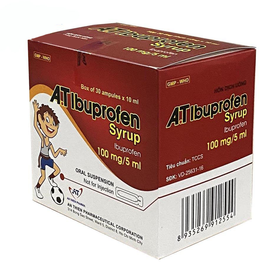 Thuốc A.T Ibuprofen 100mg Giảm Đau, Kháng Viêm, Hạ Sốt (Hộp 30 Ống X 5ml)