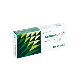 Thuốc Asthmatin 10mg Stl phòng và điều trị hen suyễn, giảm viêm mũi dị ứng (3 vỉ x 10 viên)