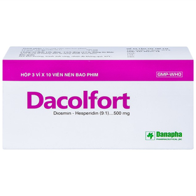 Thuốc Dacolfort 500mg điều trị suy giãn tĩnh mạch, trĩ