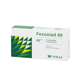 Thuốc Fexostad 60 Stella Điều Trị Triệu Chứng Viêm Mũi Dị Ứng, Mày Đay (Hộp 1 Vĩ X 10 Viên)