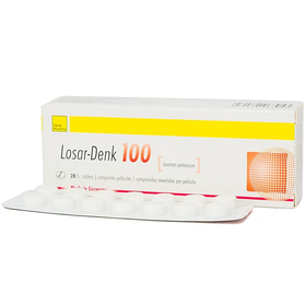 Losar - Denk 100 của công ty Denk Pharma GmbH Co. KG, thành phần chính là losartan potassium. Losar - Denk 100 có tác dụng điều trị tăng huyết áp và đang thử nghiệm điều trị suy tim.
