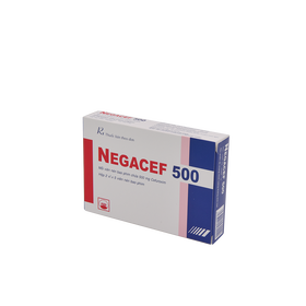 Thuốc Negacef 500 điều trị nhiễm khuẩn đường hô hấp, nhiễm khuẩn tai mũi họng (2 vỉ x 5 viên)