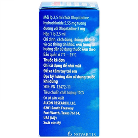 Thuốc nhỏ mắt Pataday 0,2% Alcon phòng ngừa và điều trị bệnh viêm kết mạc dị ứng (2,5ml)