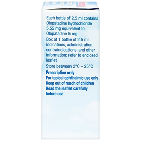 Thuốc nhỏ mắt Pataday 0,2% Alcon phòng ngừa và điều trị bệnh viêm kết mạc dị ứng (2,5ml)