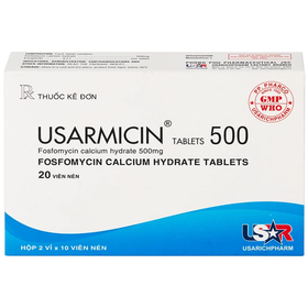 Thuốc Usarmicin 500mg trị nhiễm khuẩn tiết niệu 2 vỉ x 10 viên