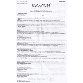 Thuốc Usarmicin 500mg trị nhiễm khuẩn tiết niệu 2 vỉ x 10 viên