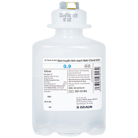 Dung dịch tiêm truyền Natri Clorid 0.9% Kabi bổ sung điện giải và nước trong các trường hợp mất nước (Chai 100ml)