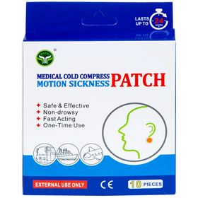 Miếng dán lạnh MDT chống say tàu xe, giảm nôn, buồn nôn (5 túi x 2 miếng)
