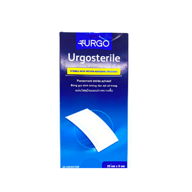 Băng gạc y tế vô trùng Urgosterile size 25cm x 9cm băng các vết thương khâu, vết trầy xước, vết cắt (20 miếng)