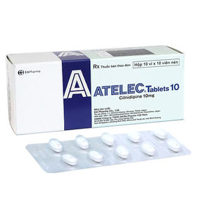 Thuốc Atelec Tablets 10 điều trị tăng huyết áp (10 vỉ x 10 viên)