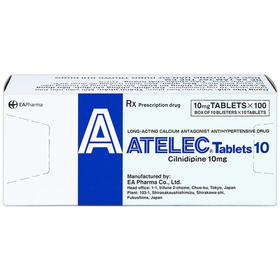 Thuốc Atelec Tablets 10 điều trị tăng huyết áp (10 vỉ x 10 viên)