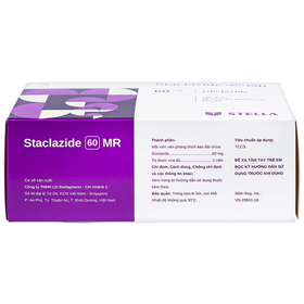 Thuốc Staclazide 60 MR Stella điều trị đái tháo đường tuýp 2 (6 vỉ x 10 viên)