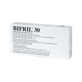 Thuốc Bifril 30mg trị tăng huyết áp, nhồi máu cơ tim (2 vỉ x 14 viên)