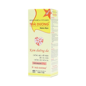 Kem nghệ và vitamin Thái Dương Nano Bạc dưỡng da, nhanh liền sẹo, mờ vết thâm, nám (20g)