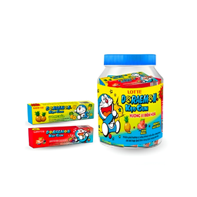 Kẹo Gum cuộn LOTTE DORAEMON (Hộp 25 cây)