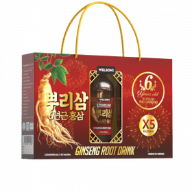 Nước uống nhân sâm nguyên củ Welson Ginseng root drink (5 chai)