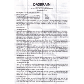 Thuốc Dasbrain Pharmametics hỗ trợ các chức năng não bộ (30 viên)