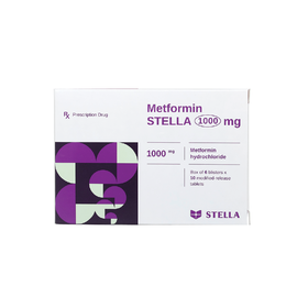 Thuốc Metformin 1000mg hỗ trợ điều trị đái tháo đường tuýp 2 (60 viên)
