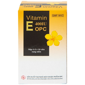 Thuốc Vitamin E 400IU OPC hỗ trợ điều trị thiếu Vitamin E