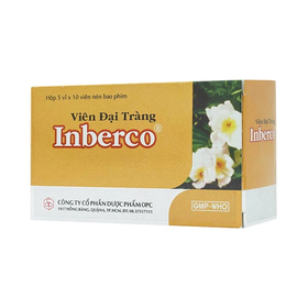 Viên đại tràng Inberco OPC điều trị tiêu chảy, viêm đại tràng, lỵ amib, lỵ trực khuẩn (5 vỉ x 10 viên)