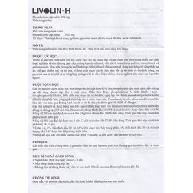 Viên nang mềm Livolin-H 300mg MEGA We care cải thiện bệnh gan