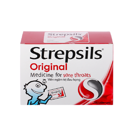 Viên ngậm Strepsils Original Reckitt Benckiser điều trị viêm họng (100 gói x 2 viên)