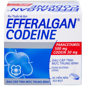 Viên sủi Efferalgan Codeine giảm đau cấp tính mức độ trung bình (10 vỉ x 4 viên) 
Viên sủi Efferalgan Codeine giảm đau cấp tính mức độ trung bình (10 vỉ x 4 viên)