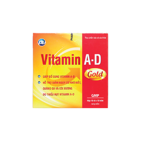Thuốc Vitamin A&amp;D Robinson Pharma Usa hỗ trợ dự phòng thiếu hụt vitamin A và vitamin D (Hộp 100 viên)