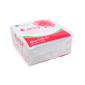 Khăn giấy ăn Lency  bịch 33 x 33cm 100 tờ