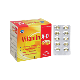 Thuốc Vitamin A&amp;D Robinson Pharma Usa hỗ trợ dự phòng thiếu hụt vitamin A và vitamin D (Hộp 100 viên)