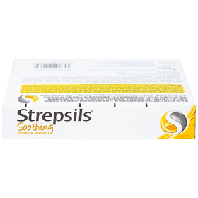 Viên ngậm Strepsils Soothing mật ong &amp; chanh giảm đau họng (2 vỉ x 12 viên)