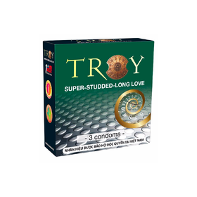 Bao cao su TROY Super Studded siêu gai (hộp 3 cái)