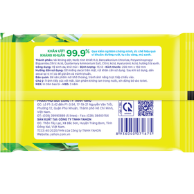 Khăn ướt Let-green kháng khuẩn khử mùi gói 15 miếng