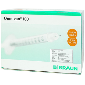 Kim tiêm tiểu đường B.Braun Omnican 1ml/100 I.U màu cam