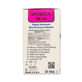 Máy đo huyết áp bắp tay tự động MediUSA TP-33 hỗ trợ đo huyết áp và nhịp tim