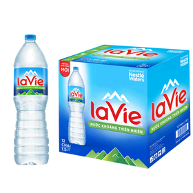 Nước khoáng thiên nhiên La Vie 1.500ml (12 chai/thùng)