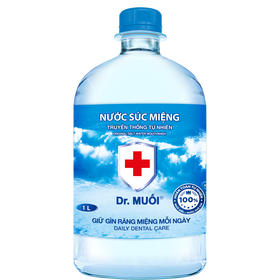 Nước súc miệng Dr. Muối hương vỏ chanh (Chai 1000ml)