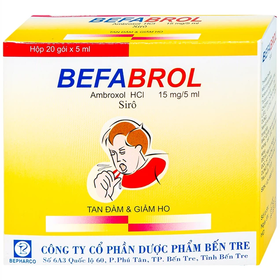 Thuốc Befabrol 15mg Tiêu Chất Nhầy Đường Hô Hấp (Hộp 20 Gói X 5ml)