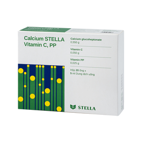 Thuốc Calcium STL điều trị còi xương và bổ sung canxi (2 vỉ x 10 ống x 5ml)